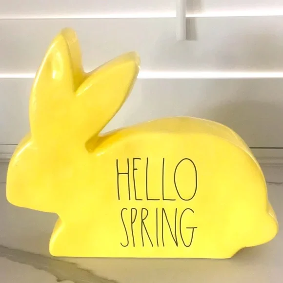 NEW Rae Dunn Hello Spring Yellow Bunny 🐰 - Picture 2 of 3